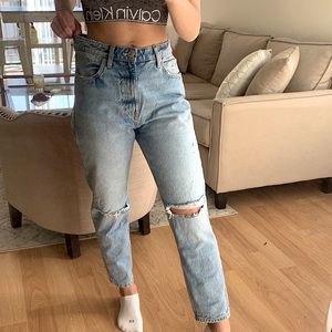 High-waisted Zara mom jeans